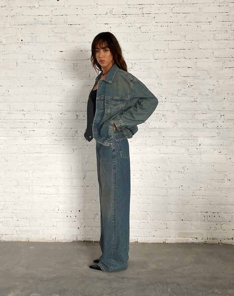 Jachete Din Denim Motel Rocks Oversized Dama Maro Albastri | EXH2397RD
