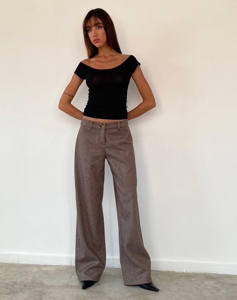 Tricouri Motel Rocks Charya Off The Shoulder Dama Negrii | COI180UX