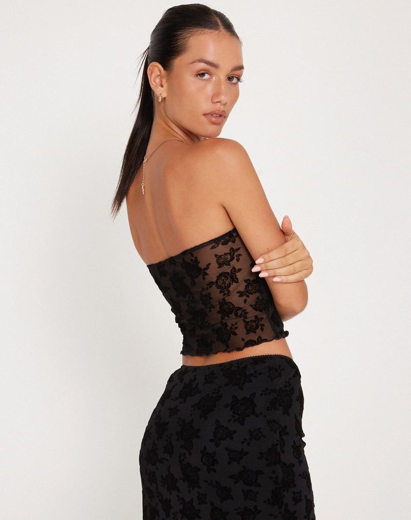 Vesta Motel Rocks Claryn Corset Dama Negrii | KZA5123HI