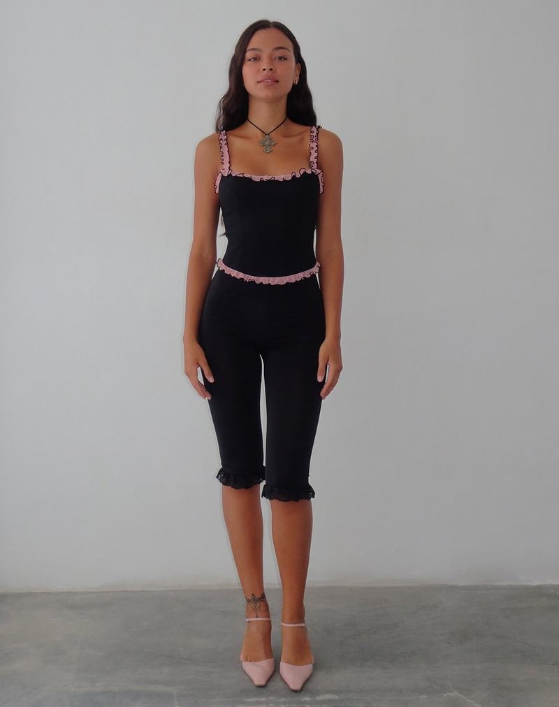 Vesta Motel Rocks Idalia Corset Dama Negrii Roz | RGM553NJ