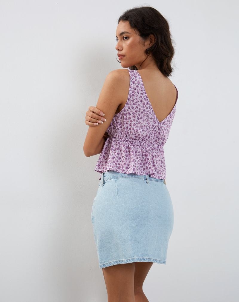 Vesta Motel Rocks Rolia Tie Front Dama Violet Roz | YTQ5881XG